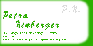 petra nimberger business card